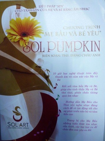 Khóa học Sol Pumpkin dành cho các mẹ bầu từ 4-6 tháng sắp được đưa vào thí điểm ở Trung tâm nghệ thuật Sol Arl.